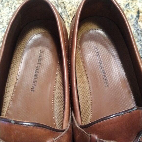 Johnston & Murphy Brown Leather Tassel Loafers 020-2394 Dress Shoes Men\'s Sz 11M